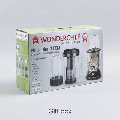 Wonderchef Nutri-Blend Complete Kitchen Machine (CKM) with 3 Jars 400W (Champagne)
