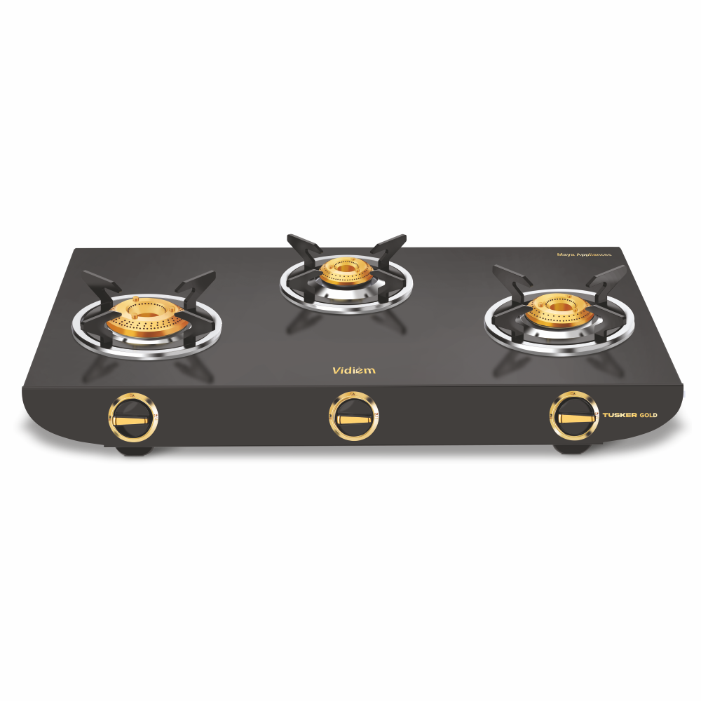 Vidiem gas stove 3 online burner stainless steel