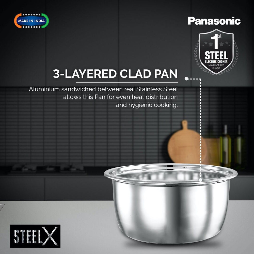 Sus Rice Cooker Panasonic Electric Rice Cooker SR-G18 (SUS), 1.8 Litre, With Triply St ...