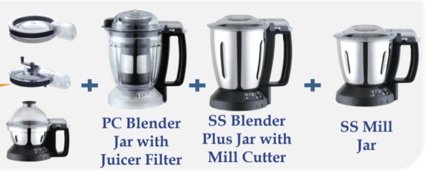 PANASONIC MONSTER MIXER GRINDER 750 WATTS, 4 JARS, MX-AE475