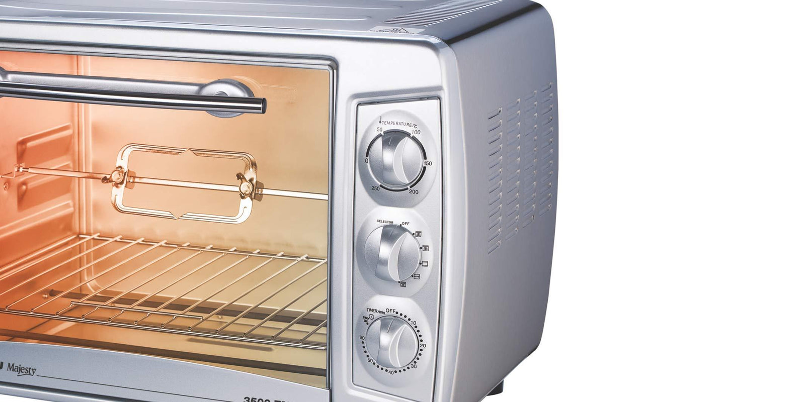 Bajaj 3500 TMCSS 35-Litre Oven Toaster Grill (Silver) - KITCHEN MART