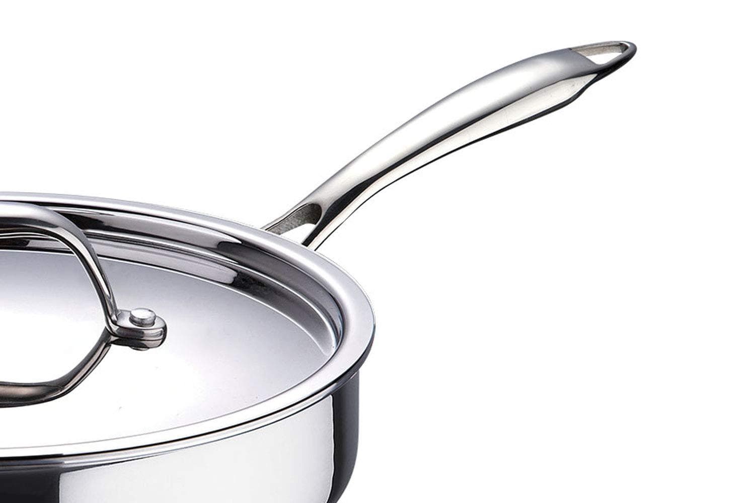 Bergner Argent Triply Stainless Steel SautePan - KITCHEN MART