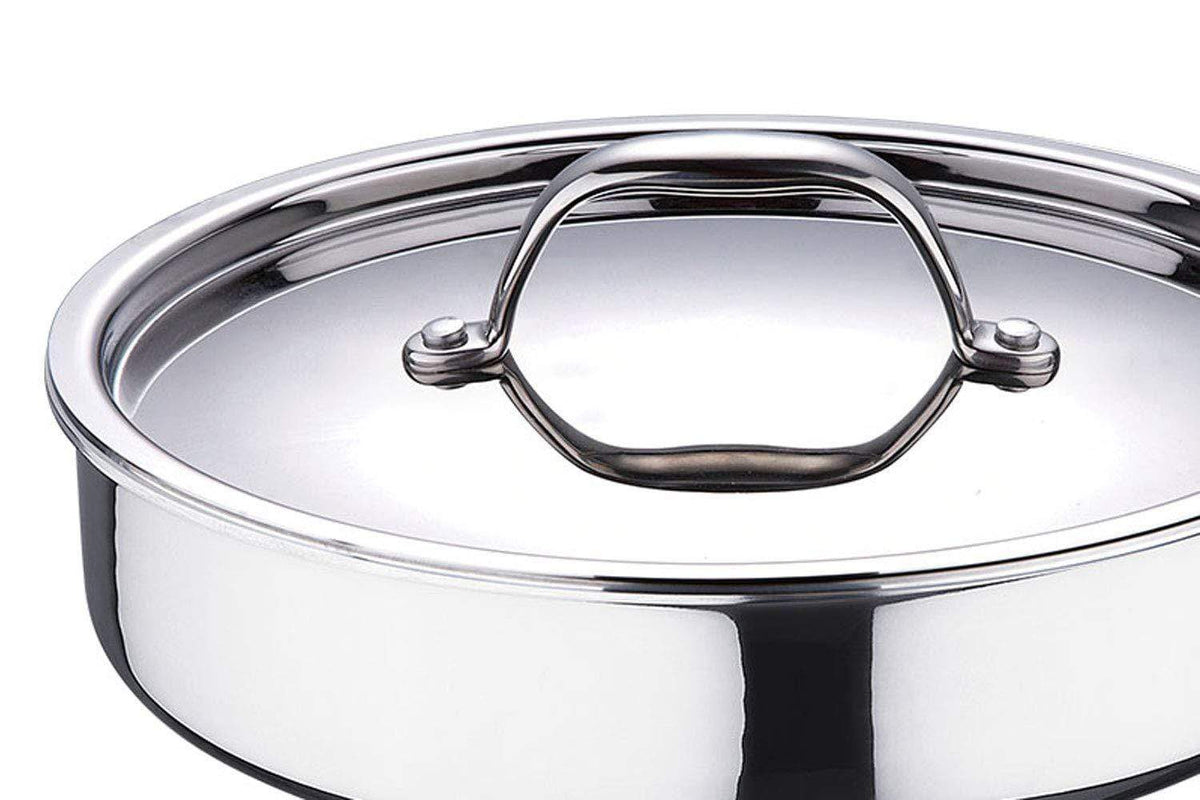 Bergner Argent Triply Stainless Steel SautePan - KITCHEN MART