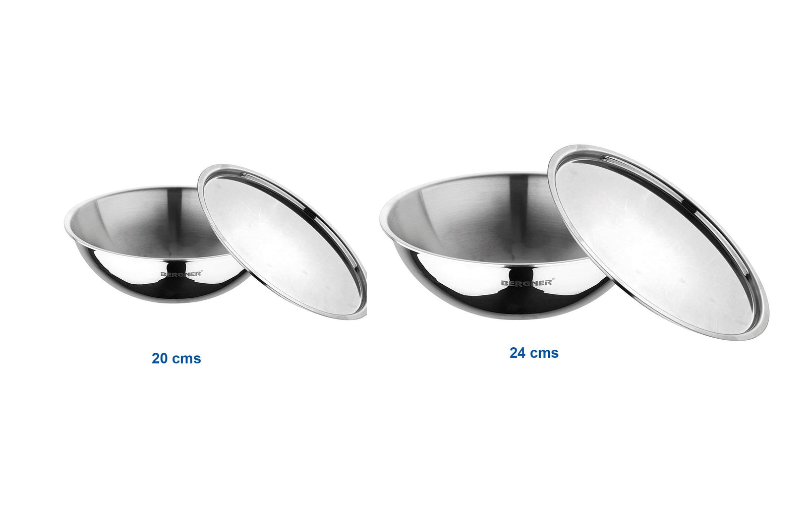 Bergner Argent Triply Stainless Steel Tasra with Lid (Combo Packs) - KITCHEN MART
