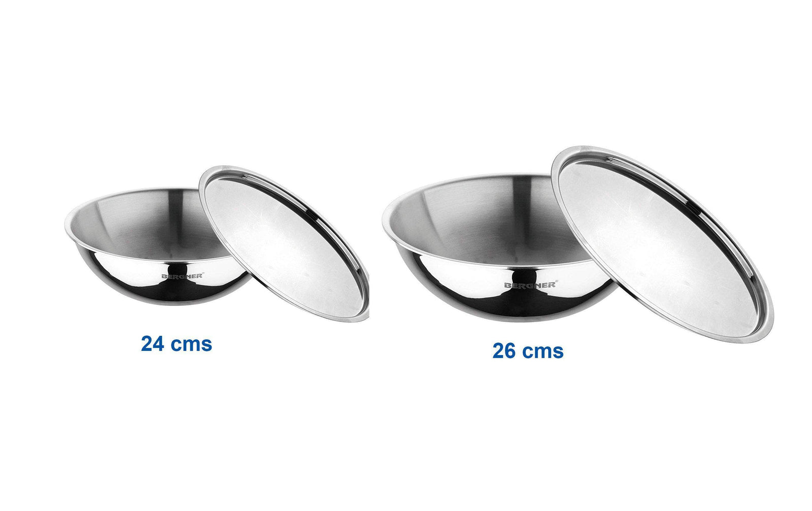 Bergner Argent Triply Stainless Steel Tasra with Lid (Combo Packs) - KITCHEN MART