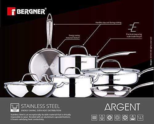 BERGNER Argent Triply Induction Bottom Cookware Set Price in India
