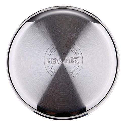 BERGNER Argent Triply Stainless Steel Tope with Stainless Steel Lid, Induction Base - KITCHEN MART