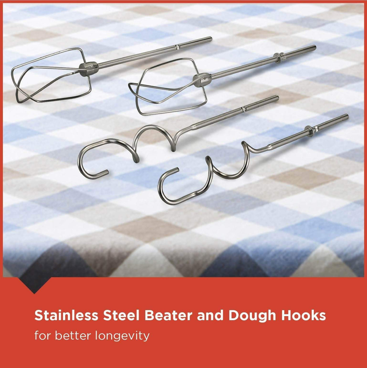 Black+Decker M350 300-Watt Hand Mixer (White/Grey) - KITCHEN MART