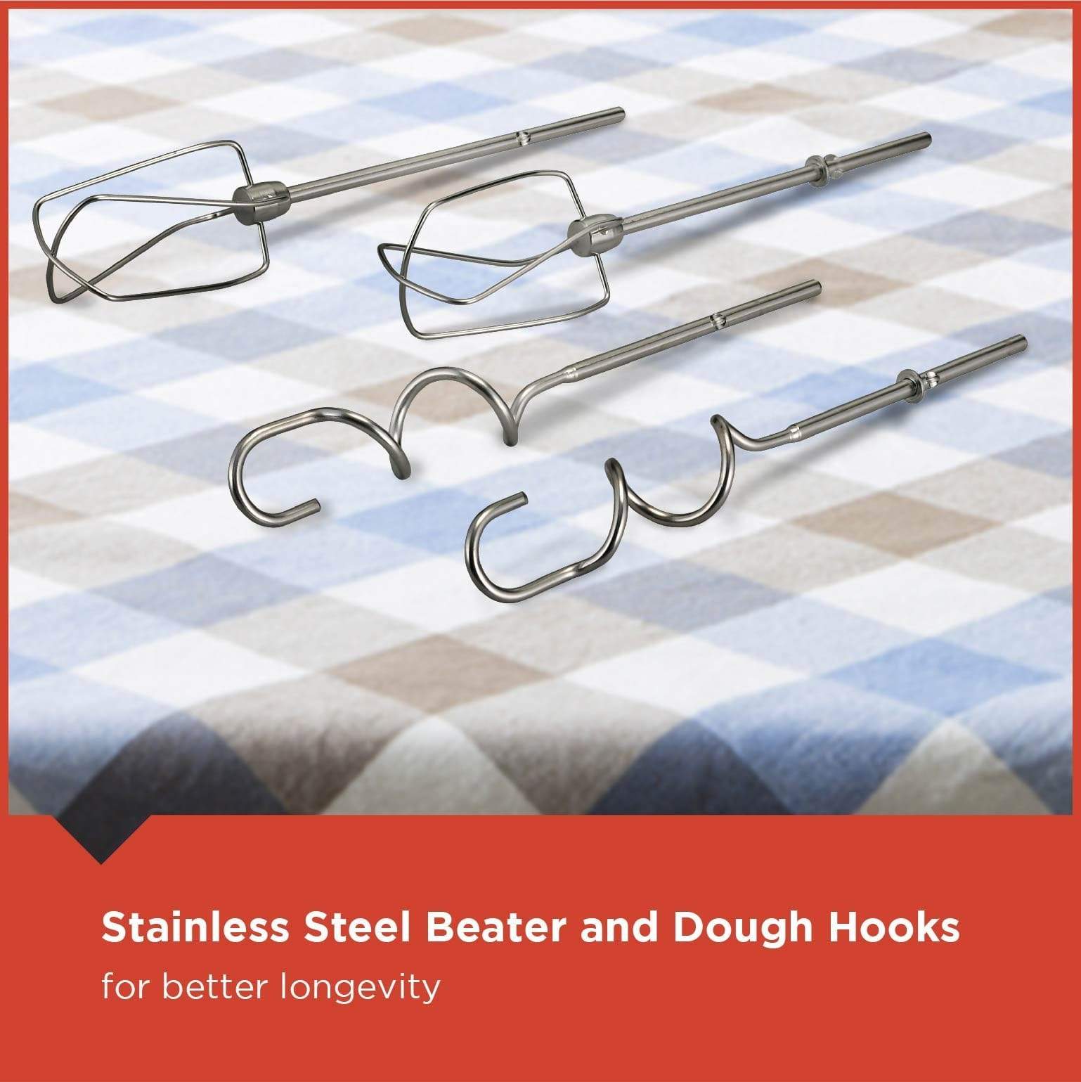 Black+Decker M350 300-Watt Hand Mixer (White/Grey) - KITCHEN MART