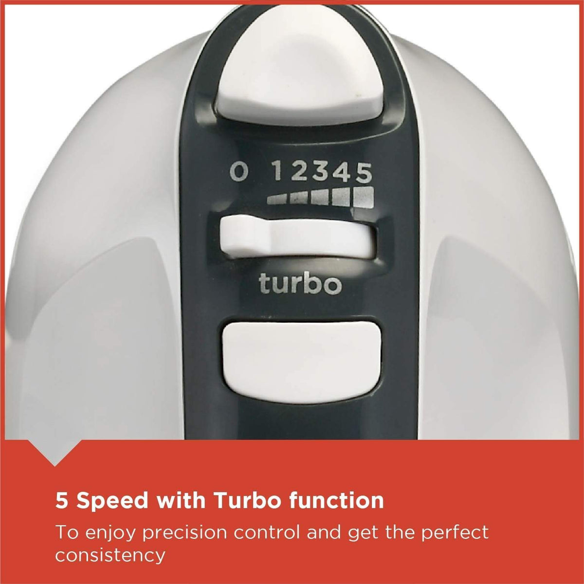 Black+Decker M350 300-Watt Hand Mixer (White/Grey) - KITCHEN MART