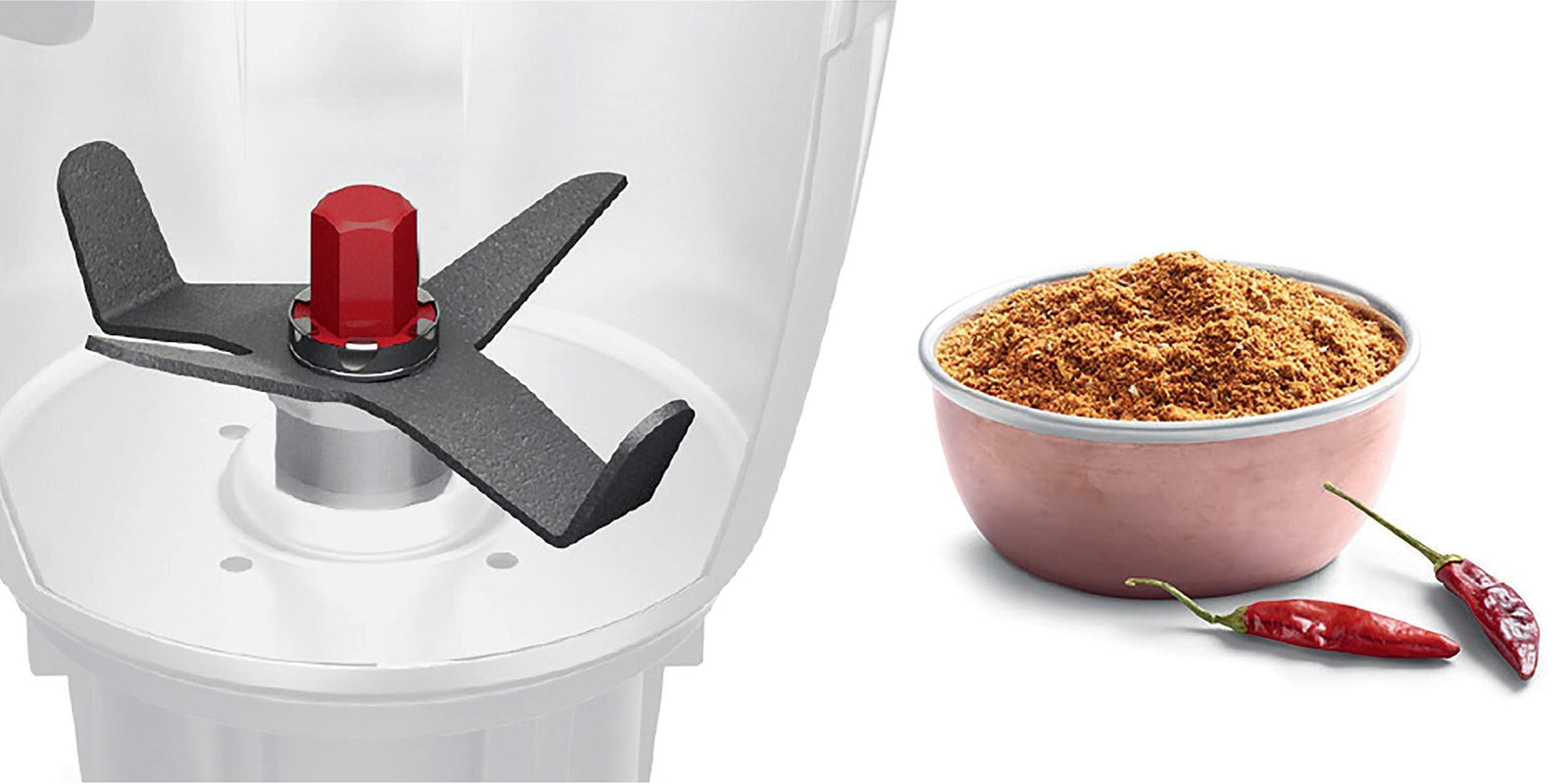 Bosch TrueMixx Style Mixer Grinder 750 Watts - MGM6642WIN, White - KITCHEN MART