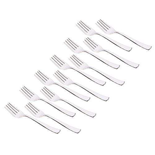 Classic by Embassy Baby Fork, Set of 12, Stainless Steel, 15.5 cm (Impress, 14 Gauge) - KITCHEN MART