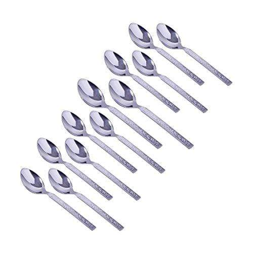 Classic by Embassy Baby Spoon, Pack of 12, Stainless Steel, 15.8 cm (Hi-Trend, 17 Gauge) - KITCHEN MART