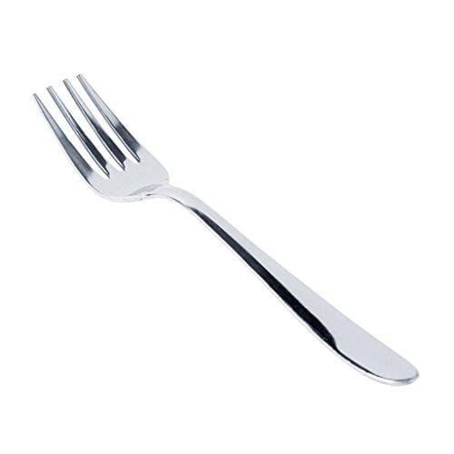 Classic by Embassy Dessert Fork, Pack of 12, Stainless Steel, 17.8 cm (Ajanta, 14 Gauge) - KITCHEN MART