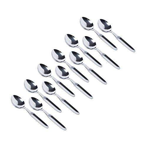 Classic by Embassy Dessert Spoon, Pack of 12, Stainless Steel, 17.8 cm (Nova, 17 Gauge) - KITCHEN MART