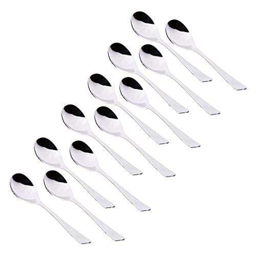 Classic by Embassy Dessert Spoon, Set of 12, Stainless Steel, 18 cm (Monalisa, 14 Gauge) - KITCHEN MART