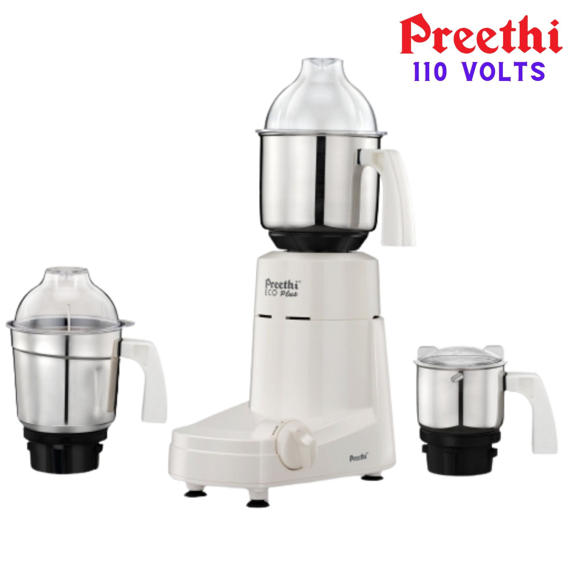 Preethi Eco Plus 110 Volts Mixer Grinder (For Use In Usa & Canada Only),White