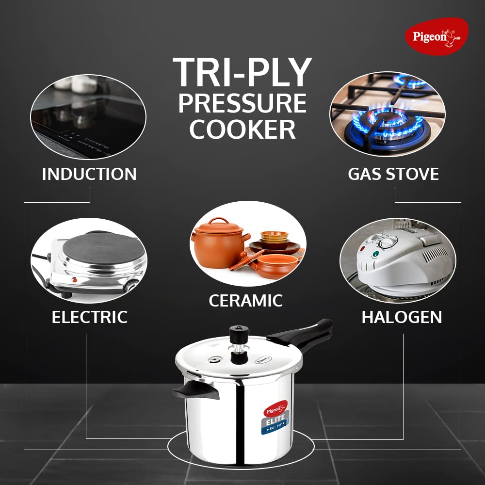 Pigeon Elite Shine Triply Pressure Cooker