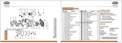 Elgi Ultra Grind Plus Gold 2-Litre Table Top Wet Grinder 110volts with Atta Kneader (For use in USA and Canada only) with Kitchen Mart Paniyarakal 7 Pits - KITCHEN MART