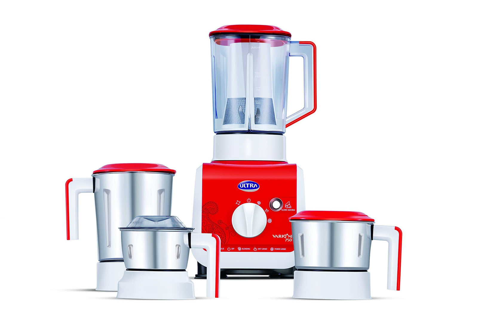 Elgi Ultra Vario+  750-Watt Mixer Grinder (Bright Red) - KITCHEN MART