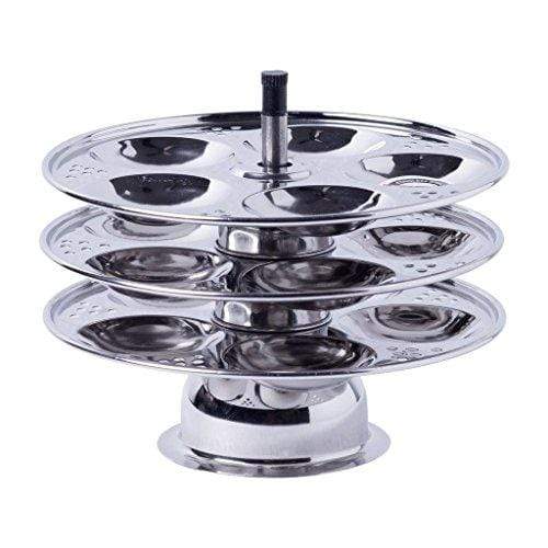 Embassy Baby Idli Stand, 3 Plates - 15 Idlis (Stainless Steel) - KITCHEN MART