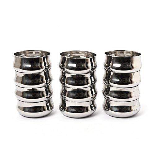 Embassy Bulging Vati / Curry Bowl, Size 2, 250 ml, 8.9 cms (Pack of 12, Stainless Steel) - KITCHEN MART