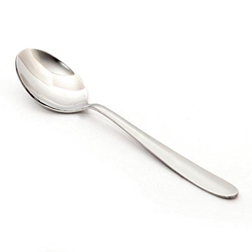 Embassy (Classic by Embassy) Dessert Spoon, Pack of 6, Stainless Steel, 18 cm (Ajanta, 14 Gauge) - KITCHEN MART