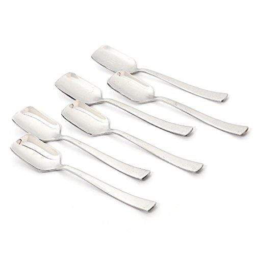 Embassy (Classic by Embassy) Ice-Cream Spoon, Pack of 6, Stainless Steel, 14 cm (Impress, 14 Gauge) - KITCHEN MART