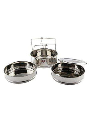 Embassy Cooker Separator Set Suitable for 6 Litres Prestige Outer-Lid Pressure Cooker (3 Containers, Stainless Steel) - KITCHEN MART