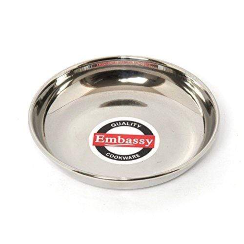 Embassy Dipping Plate, Size 10, 7.7 cms (Pack of 6, Stainless Steel) - KITCHEN MART