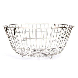 Embassy Dish Draining Basket/Kuda, Round, Size - Small, 51x23.5 cms (DxH), (Pack of 1, Stainless Steel) - KITCHEN MART