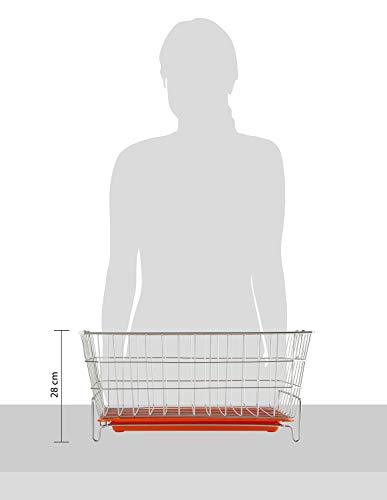 Embassy Dish Draining Basket/Kuda with Drip Tray, Rectangle, 53x42x25 cms (LxBxH), Size - Small - KITCHEN MART