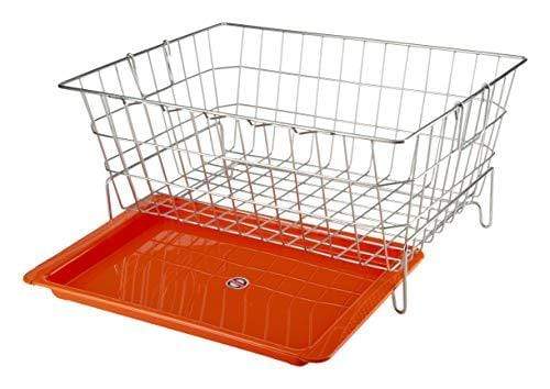 Embassy Dish Draining Basket/Kuda with Drip Tray, Rectangle, 53x42x25 cms (LxBxH), Size - Small - KITCHEN MART