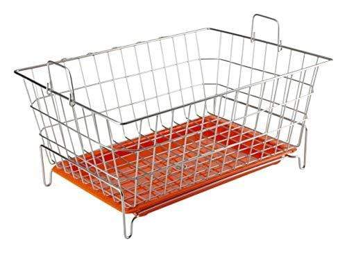 Embassy Dish Draining Basket/Kuda with Drip Tray, Rectangle, 53x42x25 cms (LxBxH), Size - Small - KITCHEN MART