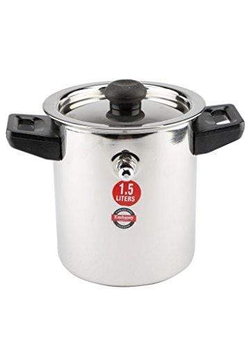 Embassy Milk Pot / Boiler / Cooker, 1.5 Litres (Stainless Steel) - KITCHEN MART