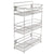 Embassy Multipurpose Storage Shelf / Spice Rack, Triple (3-Tier), 38x15x54 cms (LxBxH), Stainless Steel (For Kitchen, Bathroom etc.) - KITCHEN MART