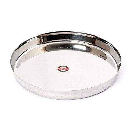 Embassy Plain Khumcha Spl / Dinner Plate, Size 11, 22.9 cms (Pack of 6, Stainless Steel) - KITCHEN MART