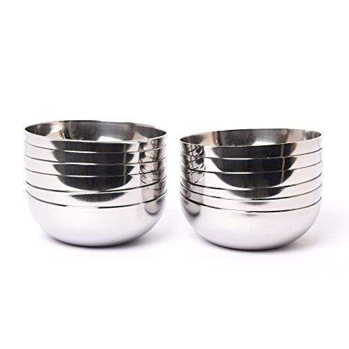 Embassy Raj Vati / Curry Bowl, Size 1, 150 ml, 9.3 cms (Pack of 12, Stainless Steel) - KITCHEN MART