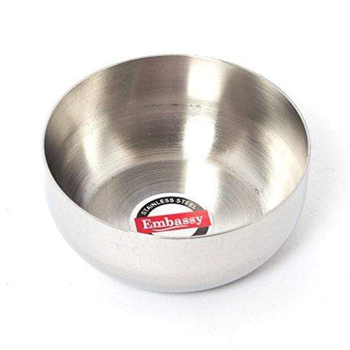 Embassy Royal Vati / Curry Bowl, Size 2, 125 ml, 7.4 cms (Pack of 12, Stainless Steel) - KITCHEN MART