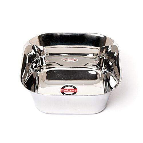 Embassy Russian Serving Bowl, Size 1, 700 ml, 15.4 cms (Pack of 4, Stainless Steel) - KITCHEN MART