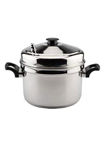 Embassy Sandwich Bottom Idli Pot / Maker (Diameter - 24 cms, Suitable for 5 Idli Plates) - Stainless Steel - KITCHEN MART