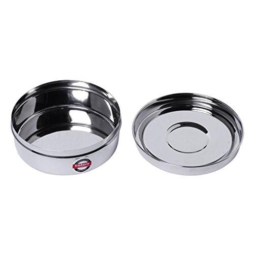 Embassy Sleek Puri Box/Container - Pack of 2 (Size 7, 300 ml each), Stainless Steel - KITCHEN MART