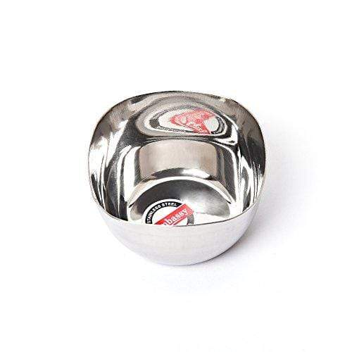 Embassy Square Deep Vati / Curry Bowl, Size 5.5, 225 ml, 9.1 cms (Pack of 12, Stainless Steel) - KITCHEN MART