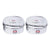 Embassy Square Puri Box/Container - Pack of 2 (Size 6, 900 ml each), Stainless Steel - KITCHEN MART