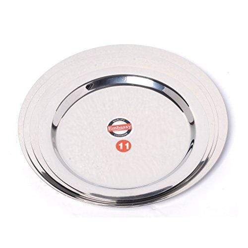 Embassy Stainless Steel Ciba Tope Lid, Set of 4 (Medium Sizes 11-14; 18.3, 20, 21.3, 22.8 cms) - KITCHEN MART
