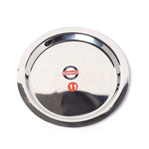 Embassy Stainless Steel Ciba Tope Lid, Set of 4 (Medium Sizes 11-14; 18.3, 20, 21.3, 22.8 cms) - KITCHEN MART
