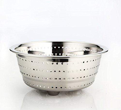 Embassy Stainless Steel Colander/Strainer/Hole Bowl, Size 6, Diameter - 26 cms - KITCHEN MART