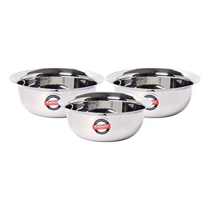 Embassy Stainless Steel Eco Bowl, Pack of 3, Size 00, 250 ml/Bowl - KITCHEN MART