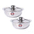 Embassy Stainless Steel Eco Dish With Lid, Pack Of 2, Size 2, 1100 Ml / Bowl - KITCHEN MART