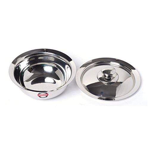 Embassy Stainless Steel Eco Dish With Lid, Pack Of 2, Size 2, 1100 Ml / Bowl - KITCHEN MART